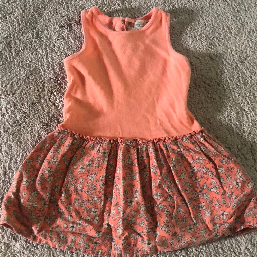 ZARA Baby Girl Cotton Jersey & Floral Skirt Dress